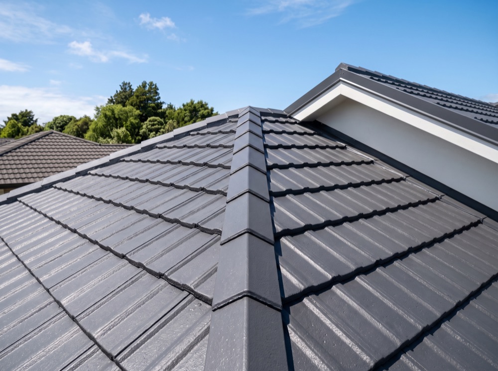 Restored concrete tile roof in Wellington